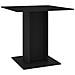 Tavolo da Pranzo Nero 80x80x75 cm in Legno Multistrato - Foto miniatura 2