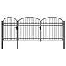Cancello Da Giardino Ad Arco In Acciaio 2,25x4 M Nero - Foto miniatura 1