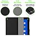 Custodia Per Tablet Compatibile Con Lenovo Tab M10 (10.1"" Zoll) In Nero Satin - Coperchio Protettiva Ultra Sottile Senza Funzione Auto Wake Up E Stand - Foto miniatura 6