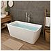 Vasca Da Bagno Freestanding Rettangolare Acrilico Bianco Lucido 3 Misure *** Misure : 160x80x58 Cm - Foto miniatura 3