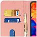 Custodia Galaxy A10 Portacarte Funzione Supporto Cover Silicone - Rosa Gold - Foto miniatura 3