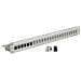Cat. 6 19"-Keystone Patch Panel, light grey UTP, Not screened, Grigio - Foto miniatura 2