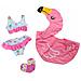 Costume Da Bagno Fenicottero Rosa 35-45 Cm - Foto miniatura 1