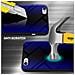 Custodia Compatibile Con Apple Iphone 6 / 6s - Ottica A Strisce In Cobalto Viola - Coperchio Protettivo In Vetro Temperato E Silicone Tpu - Foto miniatura 3