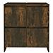 Credenze 2 pz Rovere Fumo 70x41x75 cm in Legno Multistrato - Foto miniatura 4