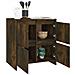 Credenze 2 pz Rovere Fumo 70x41x75 cm in Legno Multistrato - Foto miniatura 5