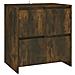 Credenze 2 pz Rovere Fumo 70x41x75 cm in Legno Multistrato - Foto miniatura 6
