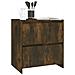 Credenze 2 pz Rovere Fumo 70x41x75 cm in Legno Multistrato - Foto miniatura 9
