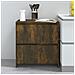 Credenze 2 pz Rovere Fumo 70x41x75 cm in Legno Multistrato - Foto miniatura 10