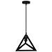 Lampadario Da Soffitto A Sospensione Forma Triangolo 3d Porta Lampadina E27 Nero - Foto miniatura 1