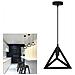 Lampadario Da Soffitto A Sospensione Forma Triangolo 3d Porta Lampadina E27 Nero - Foto miniatura 2
