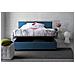 Letto Matrimoniale Bonella, Letto Contenitore Con Rivestimento In Tessuto, 100% Made In Italy, Apertura Frontale, Adatto Per Materasso Cm 160x200, Blu - Foto miniatura 3