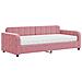Divano Letto Con Materasso Rosa 90x200 Cm In Velluto - Foto miniatura 1