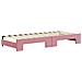 Divano Letto Estraibile Con Cassetti Rosa 80x200 Cm Velluto - Foto miniatura 6