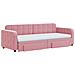 Divano Letto Estraibile Con Cassetti Rosa 80x200 Cm Velluto - Foto miniatura 9