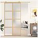 Porta Scorrevole Oro 102,5x205 Vetro Smerigliato Esg Alluminio - Foto miniatura 1