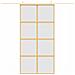 Porta Scorrevole Oro 102,5x205 Vetro Smerigliato Esg Alluminio - Foto miniatura 3