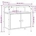 Mobile Lavabo Bagno Nero 60x30x60 Cm In Legno Multistrato - Foto miniatura 3