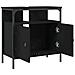 Mobile Lavabo Bagno Nero 60x30x60 Cm In Legno Multistrato - Foto miniatura 7