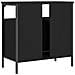 Mobile Lavabo Bagno Nero 60x30x60 Cm In Legno Multistrato - Foto miniatura 8