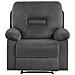 Poltrona Reclinabile Velluto Grigio Scuro Bergen - Foto miniatura 2