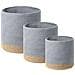 Set Di 3 Cestini Basima Cotone Grigio - Foto miniatura 8