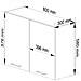 Mobile da cucina pensile OLIWIA, 2 ante, 80x30x58 cm, Colore Bianco e Grigio Cemento - Foto miniatura 3