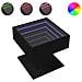 Tavolino Salotto Con Led Nero 50x50x45 Cm Legno Multistrato - Foto miniatura 2