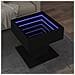 Tavolino Salotto Con Led Nero 50x50x45 Cm Legno Multistrato - Foto miniatura 1