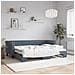 Divano Letto Con Letto Estraibile Grigio Scuro 80x200cm Velluto - Foto miniatura 1