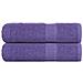 Asciugamani 2 Pz Viola 50x100 Cm 360 G/m 100% Cotone - Foto miniatura 1
