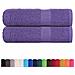 Asciugamani 2 Pz Viola 50x100 Cm 360 G/m 100% Cotone - Foto miniatura 2