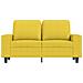 Lusso Casadino -  Divano A 2 Posti Giallo Chiaro 120 Cm In Tessuto - Foto miniatura 2