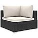 Lusso Casadino -  Set Divani Da Giardino 10 Pz Con Cuscini In Polyrattan Nero - Foto miniatura 3