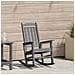 Sedia a Dondolo da Giardino Grigio Chiaro 70x92x108 cm HDPE - Foto miniatura 2