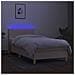 Letto a Molle con Materasso e LED Crema 90x200 cm in Tessuto - Foto miniatura 4