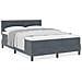 Letto con Box Spring e Materasso Grigio Scuro 140x190 cm Velluto - Foto miniatura 4