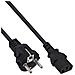 Cavo alimentazione Spina Shucko diritto a Presa IEC-320-C13, 0,3m, nero - Foto miniatura 1