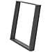 Gambe per tavolo da pranzo a forma di U 2 pz Antracite 80x(72-73) cm Acciaio - Foto miniatura 4