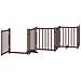 Cancello Cani Porta Pieghevole Marrone 15 Pannelli 750cm Pioppo - Foto miniatura 5