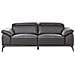 Divano 3 Posti Vejen Pelle Sintetica Nero - Foto miniatura 3