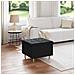 Pouf contenitore con cuscino Nero 60 x 60 x 45 cm Tessuto - Foto miniatura 2