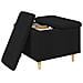 Pouf contenitore con cuscino Nero 60 x 60 x 45 cm Tessuto - Foto miniatura 3