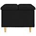 Pouf contenitore con cuscino Nero 60 x 60 x 45 cm Tessuto - Foto miniatura 5