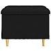 Pouf contenitore con cuscino Nero 60 x 60 x 45 cm Tessuto - Foto miniatura 6