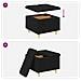 Pouf contenitore con cuscino Nero 60 x 60 x 45 cm Tessuto - Foto miniatura 9