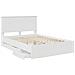 Struttura del letto Bianco 150 x 200 cm Legno Ingegnerizzato - Foto miniatura 5