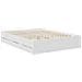 Struttura del letto Bianco 150 x 200 cm Legno Ingegnerizzato - Foto miniatura 6