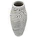 Vaso Oblix Alto In Resina Bianca Anticata - Foto miniatura 2