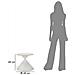 Tavolino Vkh528-bianco-metallo-45x45x39 Cm - Foto miniatura 6